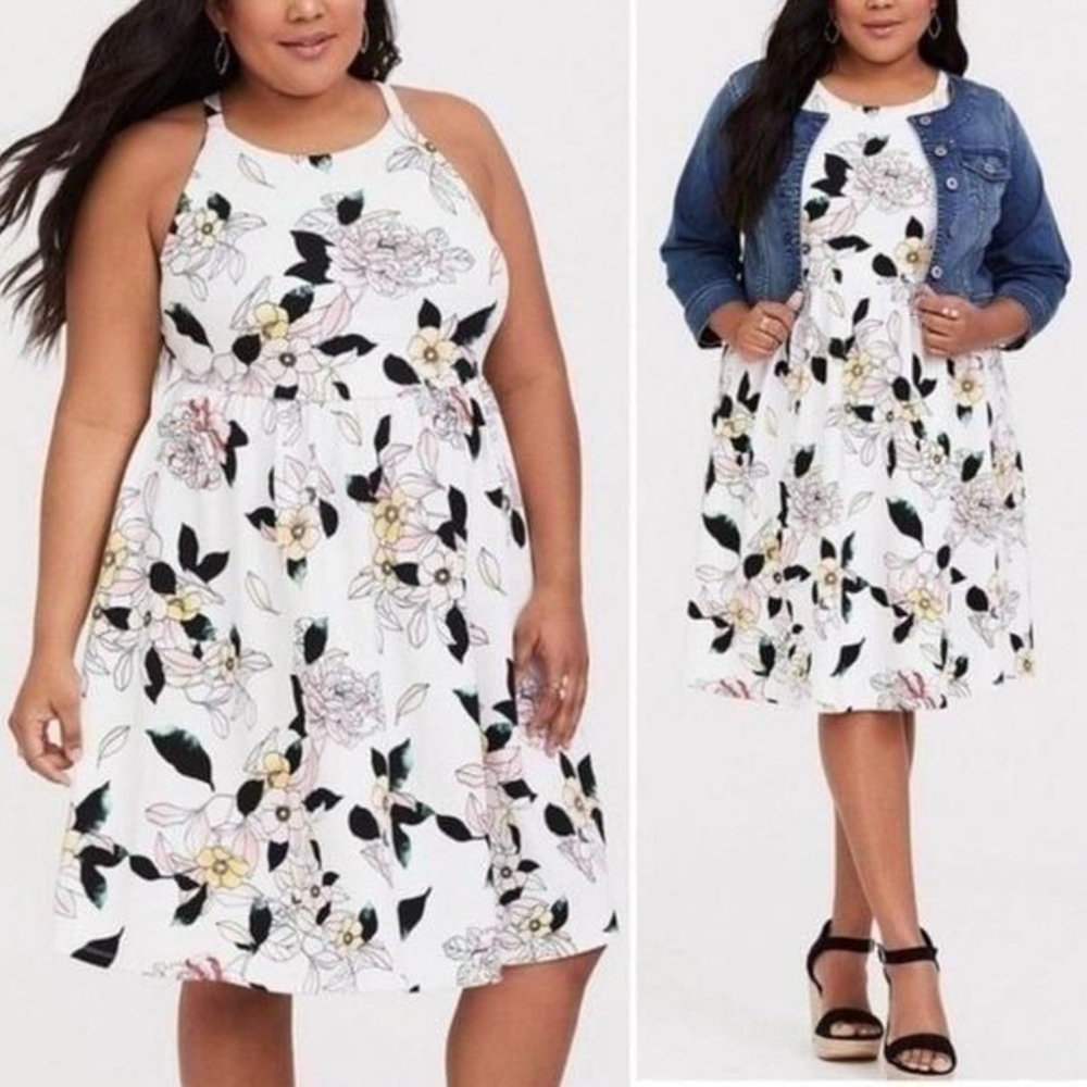 Torrid Textured Knit Skater Dress